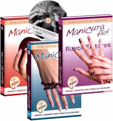Biblioteca de la Mujer Manicura Fácil 3 Vols con CD-ROM