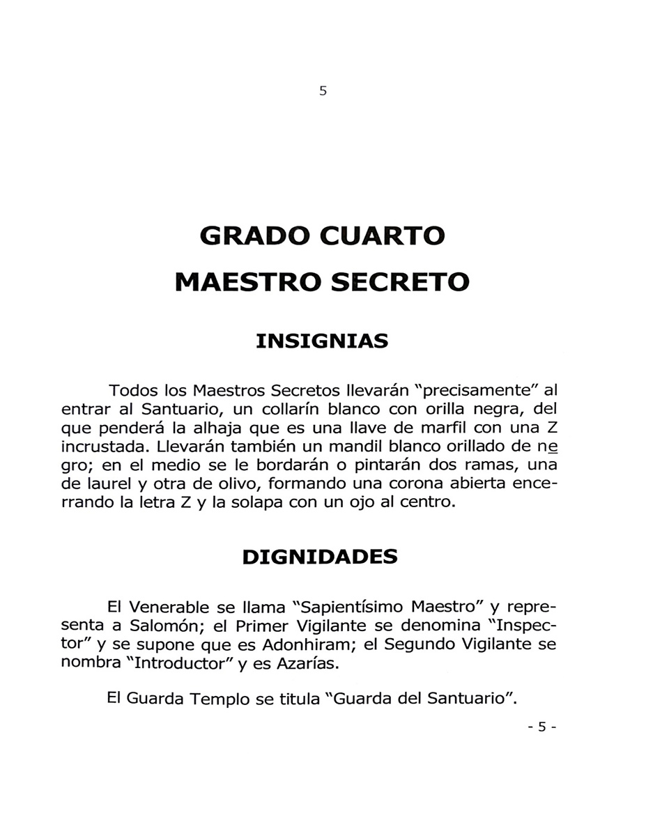 Liturgias 4º a 14º Grados