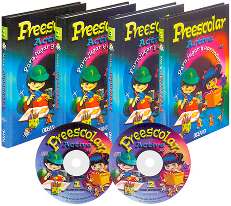 Preescolar Activa para Jugar y Aprender 4 Vols con 2 CDs-Audio