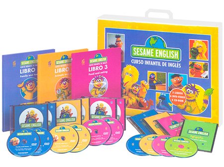 Sesame English Curso Infantil de Inglés 3 Vols con 6 DVDs