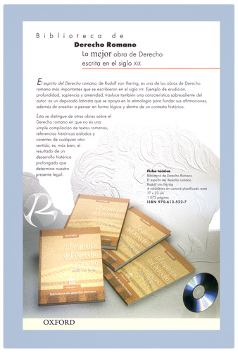 Compra en línea El Espíritu del Derecho Romano 4 Vols con CD-ROM El Espíritu del Derecho Romano 4 Vols con CD-ROM