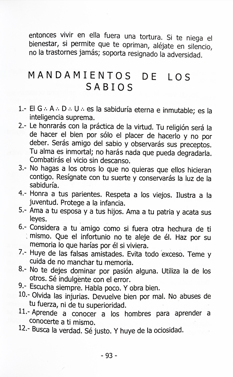 Liturgia de los Grados: Aprendiz, Compañero y Maestro