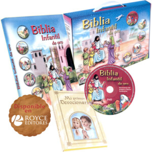 Biblia Infantil de Oro 2 Vols con DVD