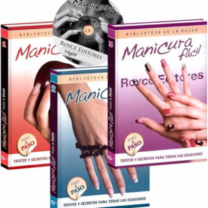 Biblioteca de la Mujer Manicura Fácil 3 Vols con CD-ROM