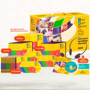 GEA Global English Academy 12 Vols, 12 CDs, 12 DVDs y 12 CDs Audio