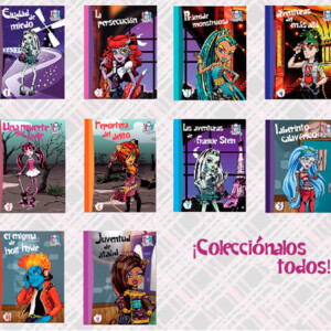 Monster High 10 libros + 10 planillas + mochila