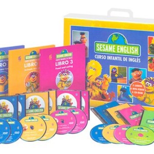 Sesame English Curso Infantil de Inglés 3 Vols con 6 DVDs