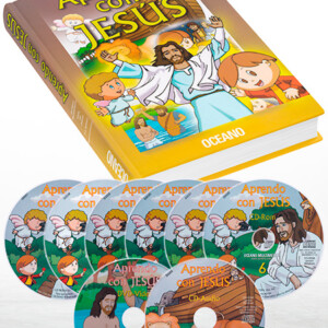 Aprendo con Jesús con 6 CD-ROMs, DVD y CD Audio