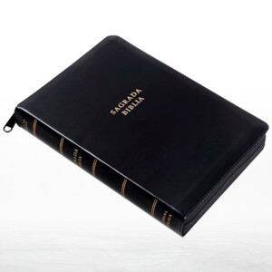 Sagrada Biblia Católica, Tamaño Personal Con Cierre, Leathersoft™ Negro